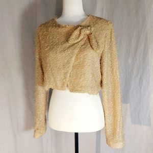 Arggido Arggido bouclé cropped blazer 42/EUXL - US10, NWT
